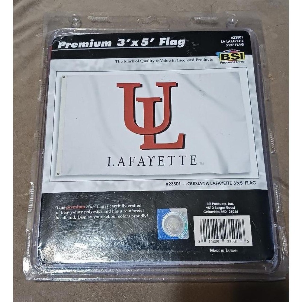 NEW University of Louisiana at Lafayette Premium 3'x5' Indoor Outdoor Flag